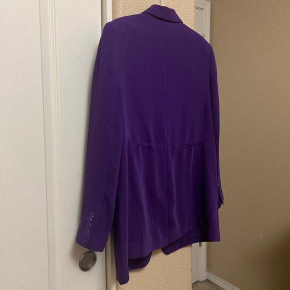 Express Stylist Cinch Waist Boyfriend Blazer - PURPLE - Medium - Picture 6 of 15